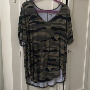 Torrid camo tunic